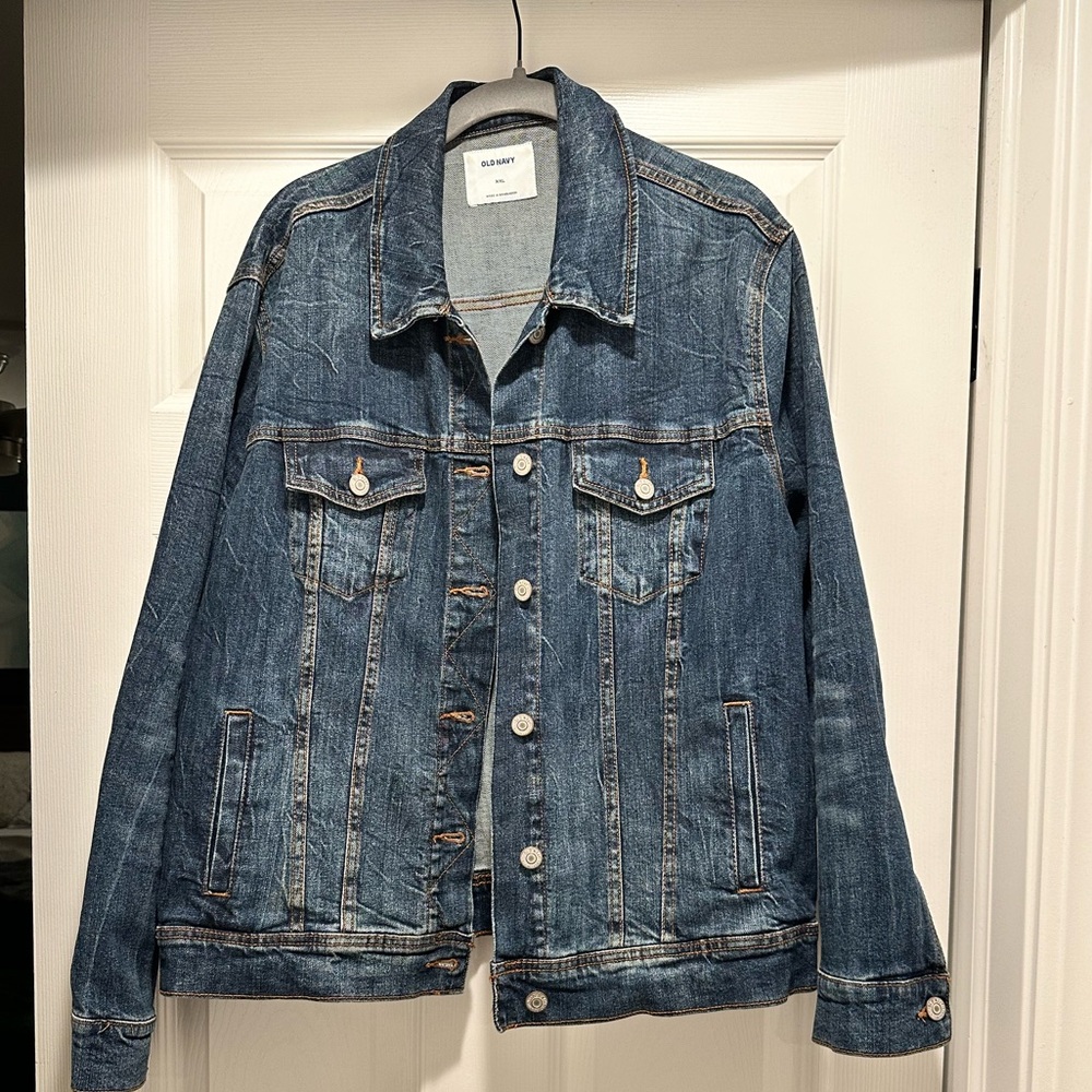 Old Navy Jean Jacket XXL dark-medium wash
